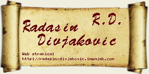 Radašin Divjaković vizit kartica